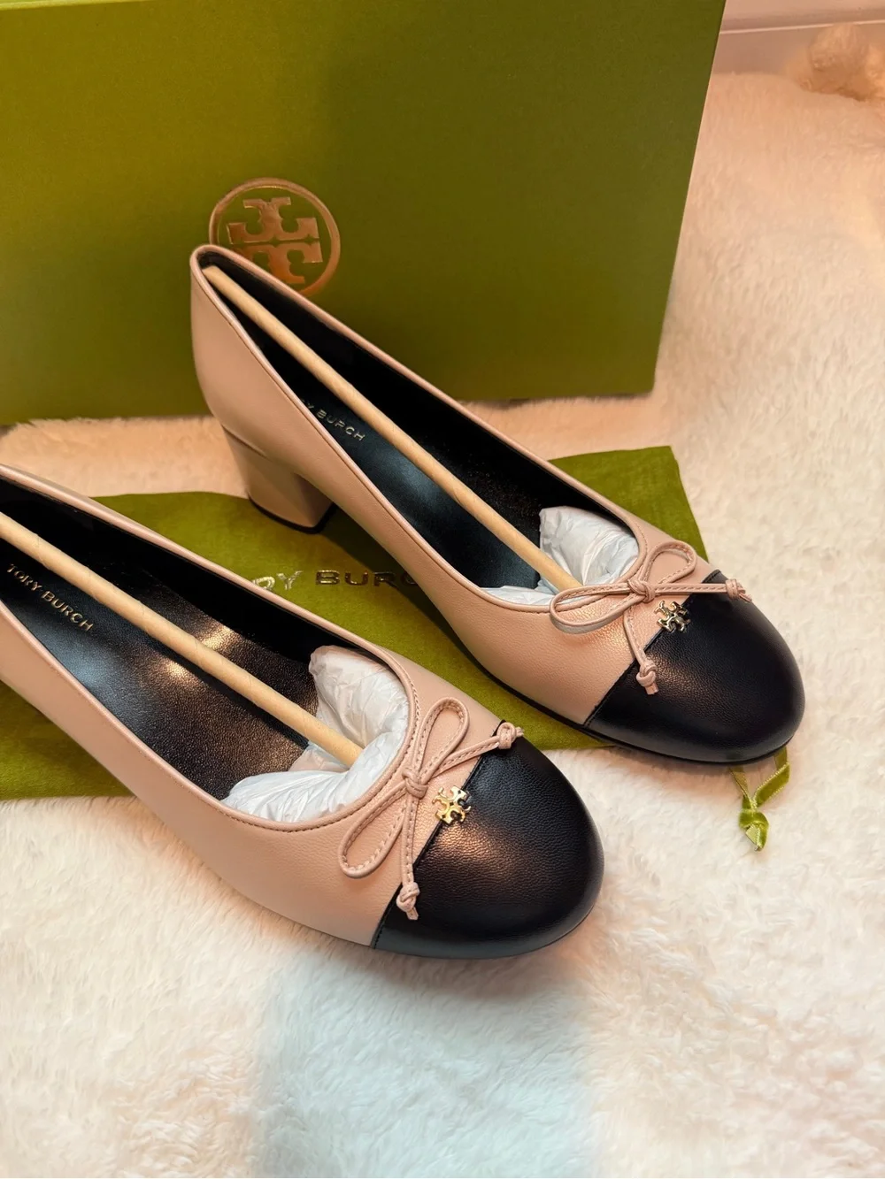 Tory Burch CAP-TOE Block Heel Pump